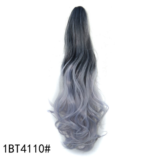Colorful Gradient Color Clip Ponytail Wig - Image 6