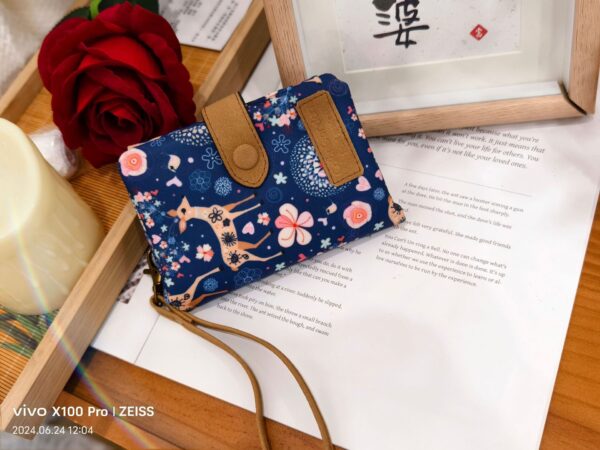 Multifunctional Tri Fold Fashion Multi Card Slot Printed Wallet - Image 10