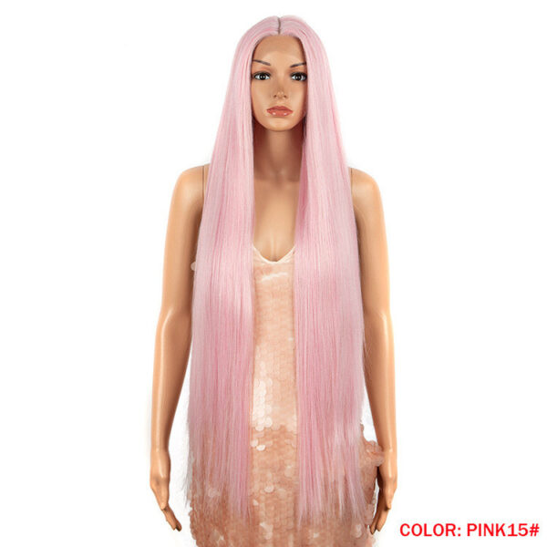 Long Straight Hair Synthetic Fiber Headgear - Image 6