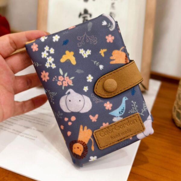 Multifunctional Tri Fold Fashion Multi Card Slot Printed Wallet - Image 9