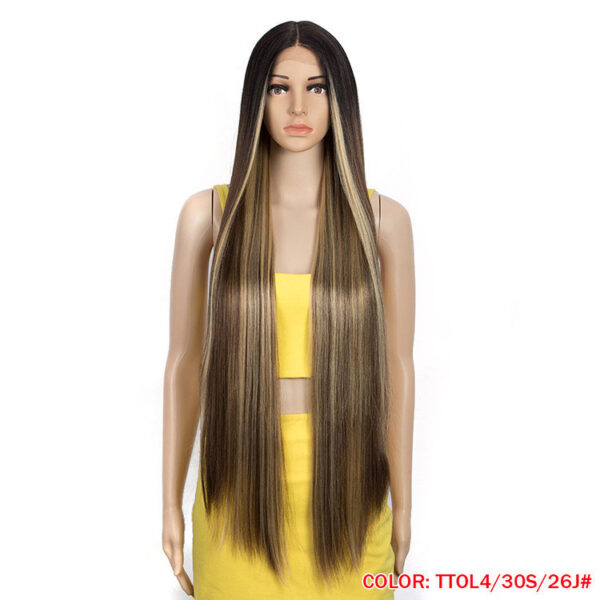 Long Straight Hair Synthetic Fiber Headgear - Image 5