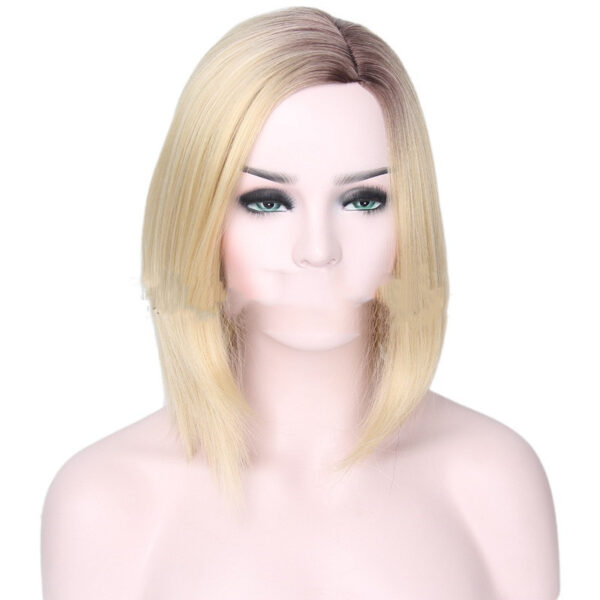 Fashionable Bobo Head Gradient Color Wig - Image 3