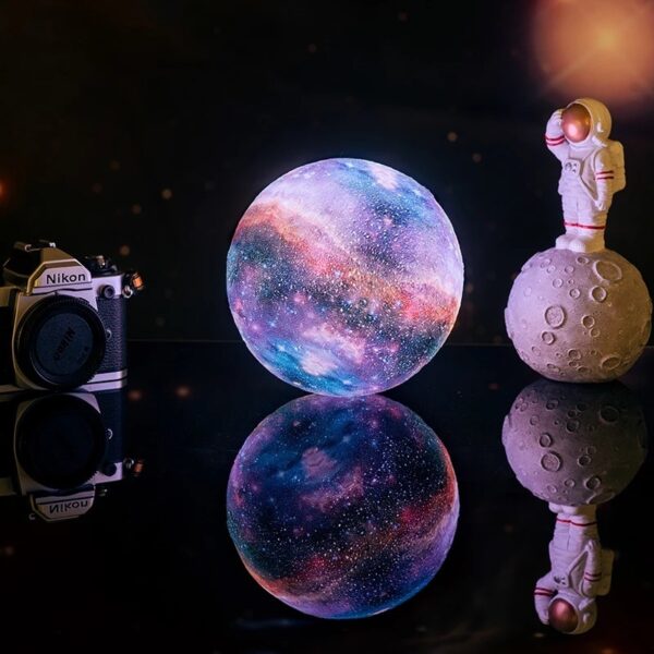 Led Usb Star Galaxy Moon Earth Planet Lamp Stand Remote 3D Bedroom Night Light