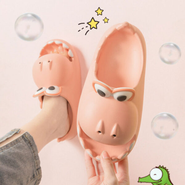 Kids Dinosaur Slippers Wholesale Summer Cartoon Parent Child Outdoor Home Eva Sandals Women Men Kids Cute Slippers Baby Shoes - Image 4