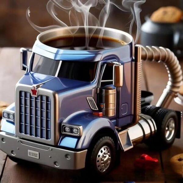 Durable Truck Coffee Mug Semi Truck Handcrafted Coffee Cup Semi Trailer Shaped Semi Truck Coffee Mugs For Family - Image 3