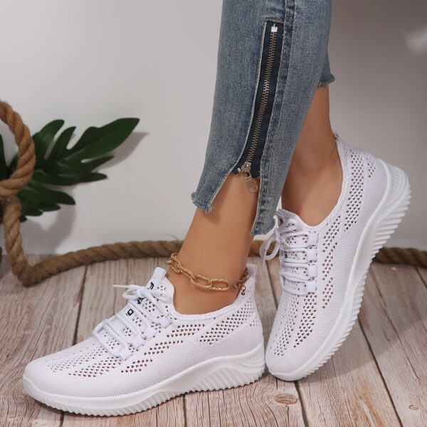 Plus Size Stylish And Lightweight Fly Kit Mesh Sports Casual Shoes - Image 3