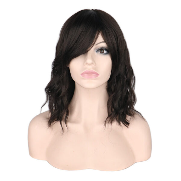 Women'S Oblique Bangs Short Curly Wig Headgear - Image 3