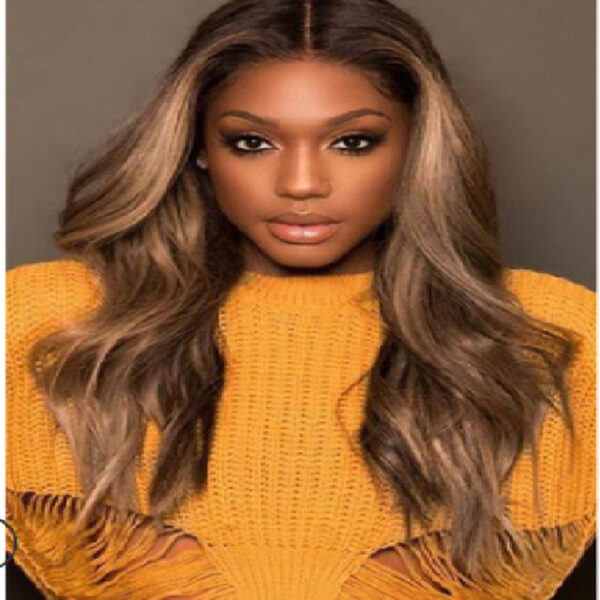 Bleaching And Dyeing Mid Length Curly Hair Coss Brown Gradient Anime Wig New Female Chemical Fiber Headgear - Image 5