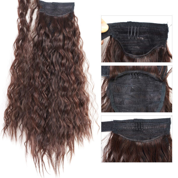 Velcro Ponytail Pocket Hair Extension Piece For Curly Hair Water Ripple Small Volume - Image 4