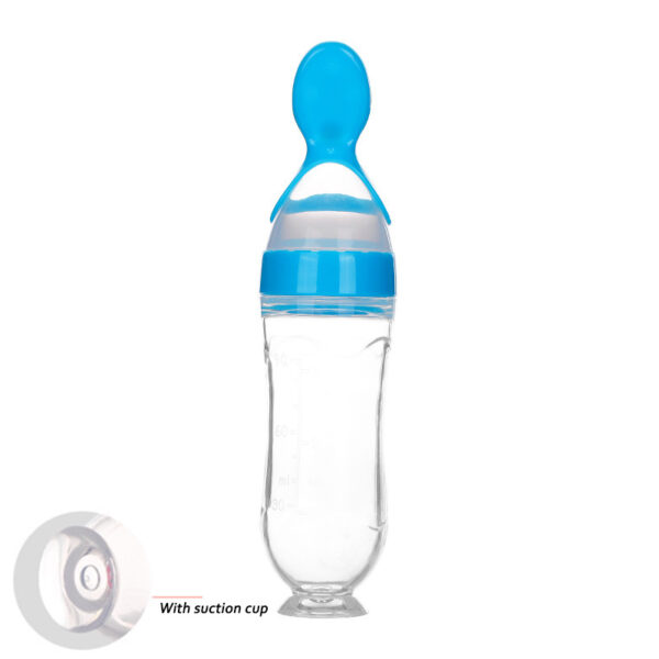 Safe Newborn Baby Feeding Bottle Toddler Silicone Squeeze Feeding Spoon Milk Bottle Baby Training Feeder Food Supplement - Image 7