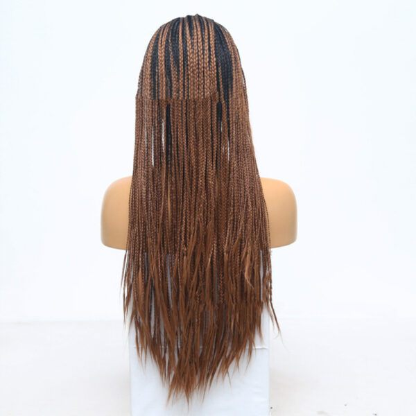 Gradient Brown Three Strand Long Braid - Image 3