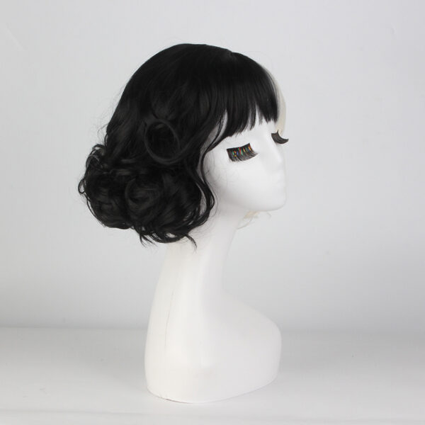 Movie Cruella Wig Anime Cosplay Black And White Color Combination Short Curly Hair - Image 6