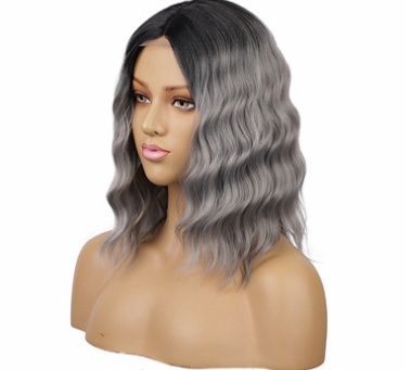 Wig Ladies Short Curly Hair Headgear Front Lace Wig Hair Cover - Image 4