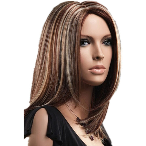 Wigs Are Divided Into Medium And Long Hair, Linen Brown Highlights And Mixed Colors - Image 6