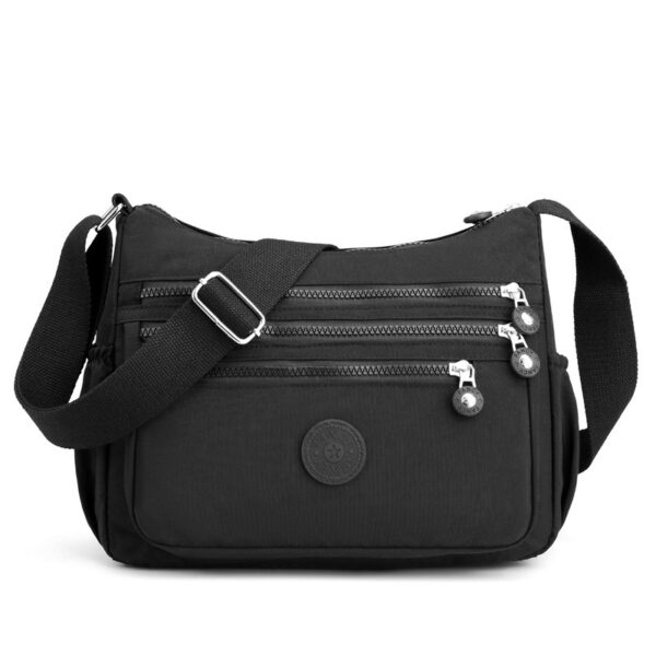 Nylon Cloth Multilayer One Shoulder Bag Lightweight Simple Casual Messenger Bag - Image 7