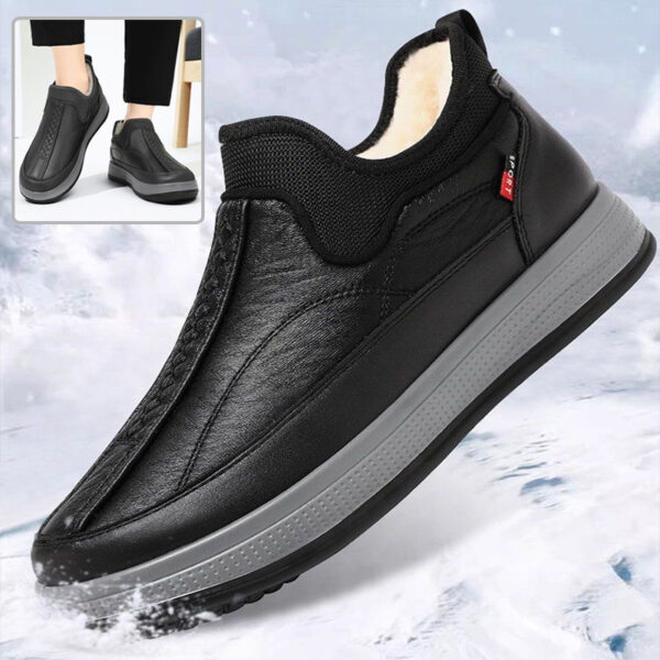 Winter Warm Fleece Snow Boots Round Toed Platform Ankle Boot Fashion Simple Non Slip Flat Cotton Shoes Men