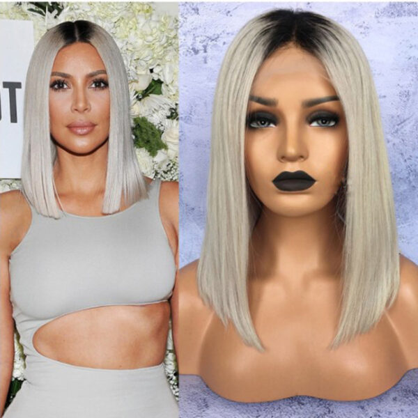 Silver Grey Short Hair Wig - Image 1