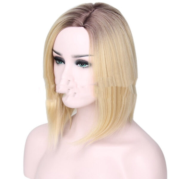 Fashionable Bobo Head Gradient Color Wig - Image 2