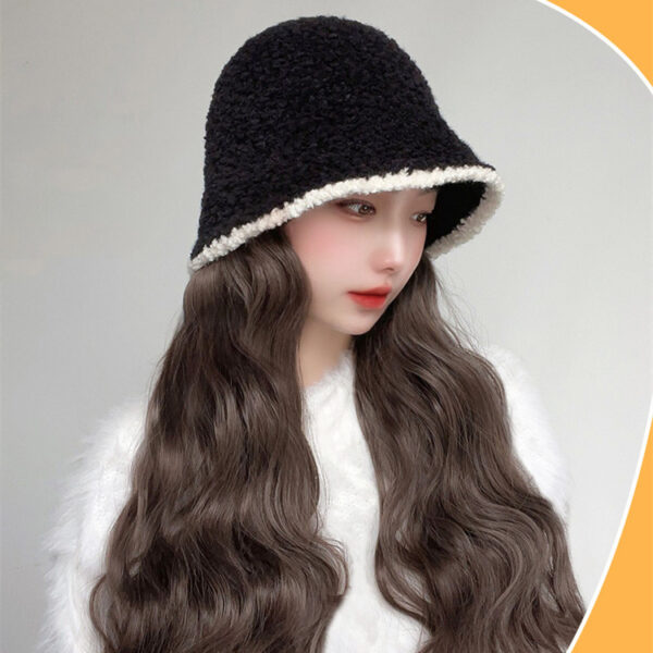 Ripple Fashionable Net Red Long Curly Hair Fisherman Hat - Image 6
