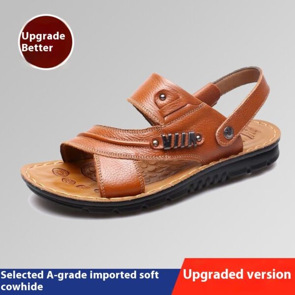 First Layer Cowhide Men'S Sandals Summer Genuine Leather Sandals - Image 5