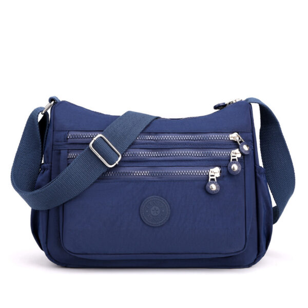 Nylon Cloth Multilayer One Shoulder Bag Lightweight Simple Casual Messenger Bag - Image 4