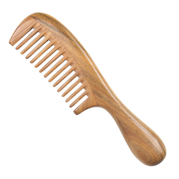 Green Sandalwood Hair Comb - Image 4