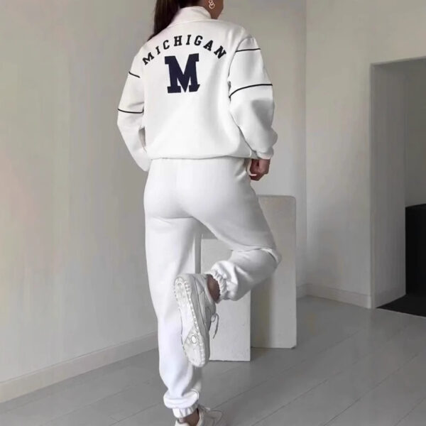 Womens 2 Piece Outfits Lounge Hoodless Pullover Sweatshirt Sweatsuit Sets Sweatshirt Baggy Fashion Sweatpants With Pockets - Image 7