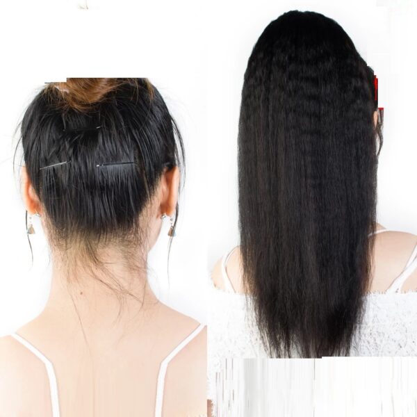 Ladies Bandage Real Hair Ponytail Cornbeard Piece - Image 5