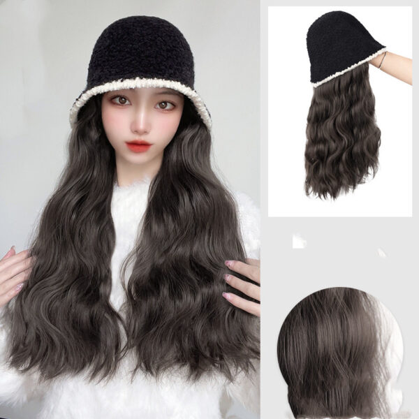 Ripple Fashionable Net Red Long Curly Hair Fisherman Hat - Image 5