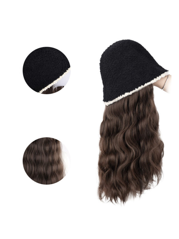 Ripple Fashionable Net Red Long Curly Hair Fisherman Hat - Image 2