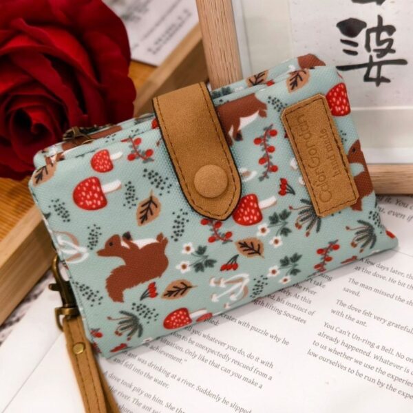 Multifunctional Tri Fold Fashion Multi Card Slot Printed Wallet - Image 3