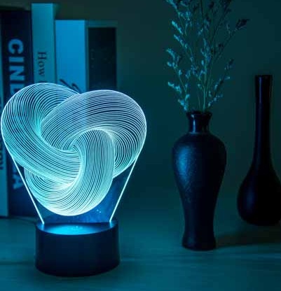 Twist Abstract Led 3D Night Light Touch Colorful Acrylic 3D Table Lamp Decoration Lighting Baby Sleeping Mood Lamp Best Gift - Image 3