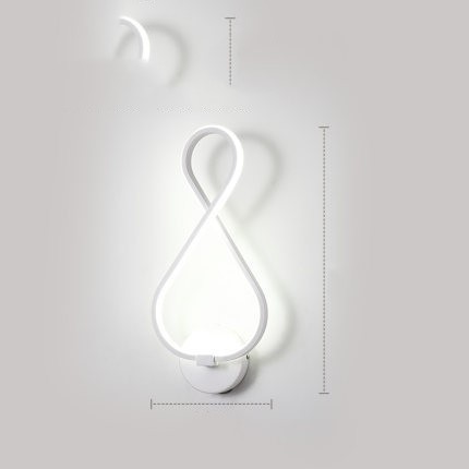Led Wall Lamp Nordic Minimalist Bedroom Bedside Lamp - Image 9