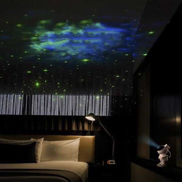 Creative Astronaut Galaxy Starry Sky Projector Nightlight Usb Atmospher Bedroom Table Lamp - Image 3
