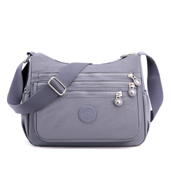 Nylon Cloth Multilayer One Shoulder Bag Lightweight Simple Casual Messenger Bag - Image 9
