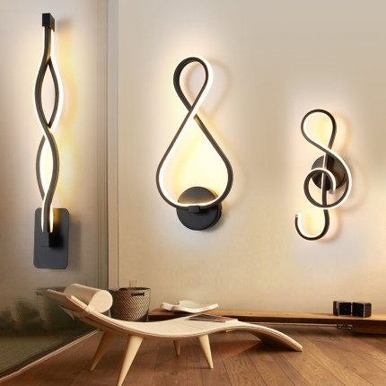 Led Wall Lamp Nordic Minimalist Bedroom Bedside Lamp - Image 4