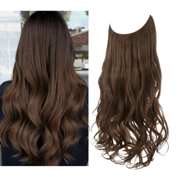 Wig Female Extension Chemical Fiber Long Curly Hair Matte High Temperature Fiber Fishing Thread Wig Set - Image 6