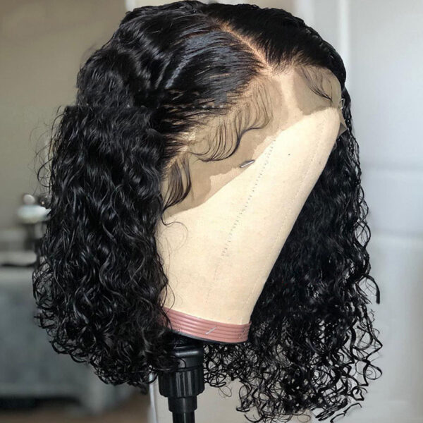 New Hot European And American Front Lace Wig Medium Black African Small Curly Short Curly Hair - Image 4
