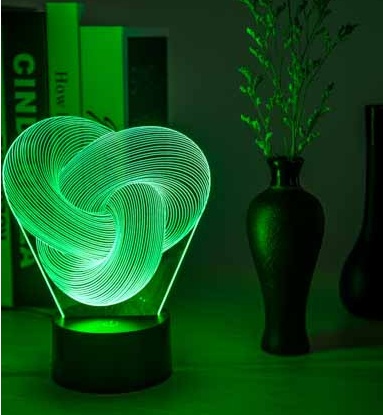 Twist Abstract Led 3D Night Light Touch Colorful Acrylic 3D Table Lamp Decoration Lighting Baby Sleeping Mood Lamp Best Gift - Image 6