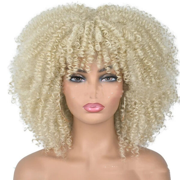 Small Curly Hair Rose Mesh Synthetic Headgear - Image 3