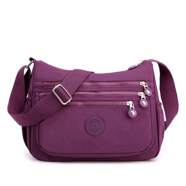 Nylon Cloth Multilayer One Shoulder Bag Lightweight Simple Casual Messenger Bag - Image 8