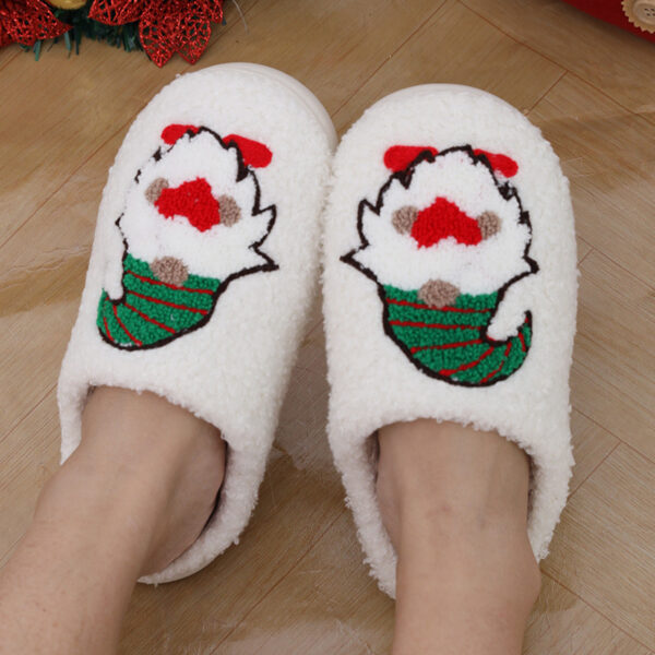 Cute Cartoon Santa Claus Home Slippers Couple Indoor Floor Bedroom Slipper Christmas Warm Shoes Women Men - Image 3