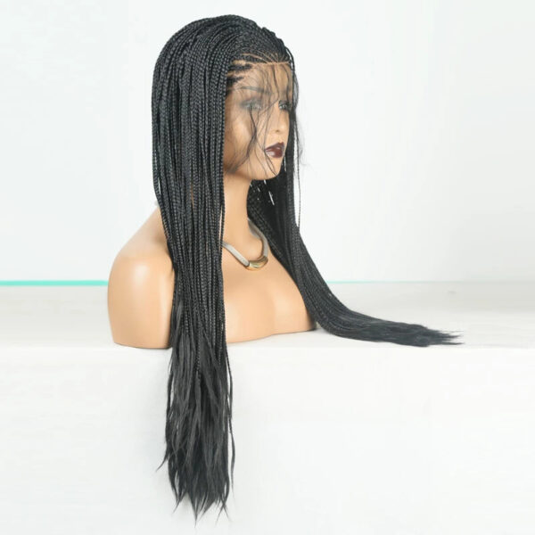 New Synthetic Fiber Wig Head Cover With Dirty Braid Front Lace - Image 4
