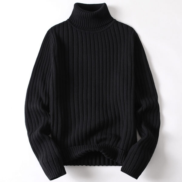 Turtleneck Sweater Men Women Ins Fashion Solid Striped Bottoming Sweater Autumn And Winter Tops Clothing - Image 3
