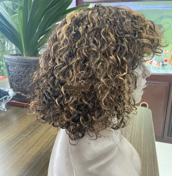 Human Hair Full Mechanism Bob Headgear - Image 5