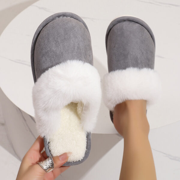 Winter Warm Plush Slippers Home Indoor Non Slip Bedroom Floor Soft Fuzzy Slipper For Couple Fashion Solid House Shoes - Image 5
