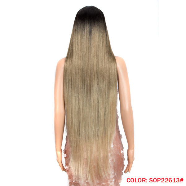 Long Straight Hair Synthetic Fiber Headgear - Image 3