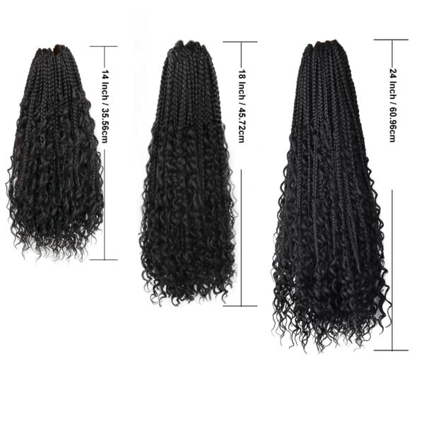 Chemical Fiber Hair Three Strand African Braid Crochet Hair - Image 10