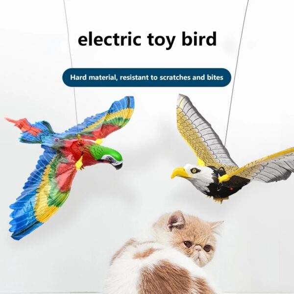 Simulation Bird Cat Interactive Pet Toys Hanging Eagle Flying Teasering Play Kitten Dog Toys Animals Cat Accessories Supplies - Image 1