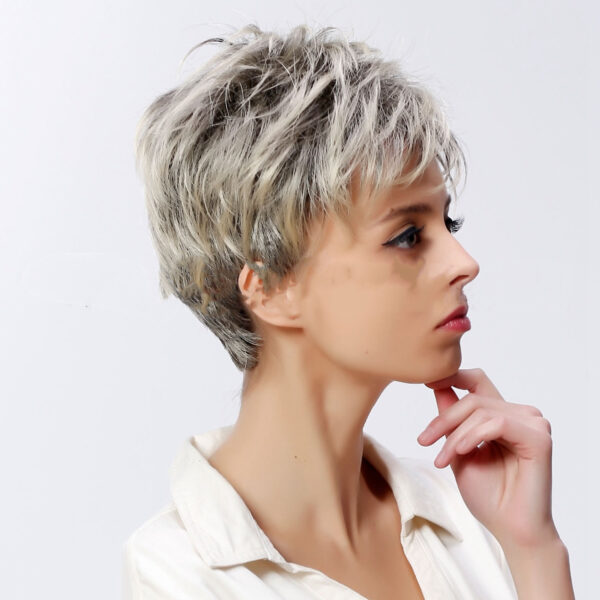 New Short Hair Flower White Hair Set - Image 4